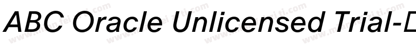ABC Oracle Unlicensed Trial字体转换